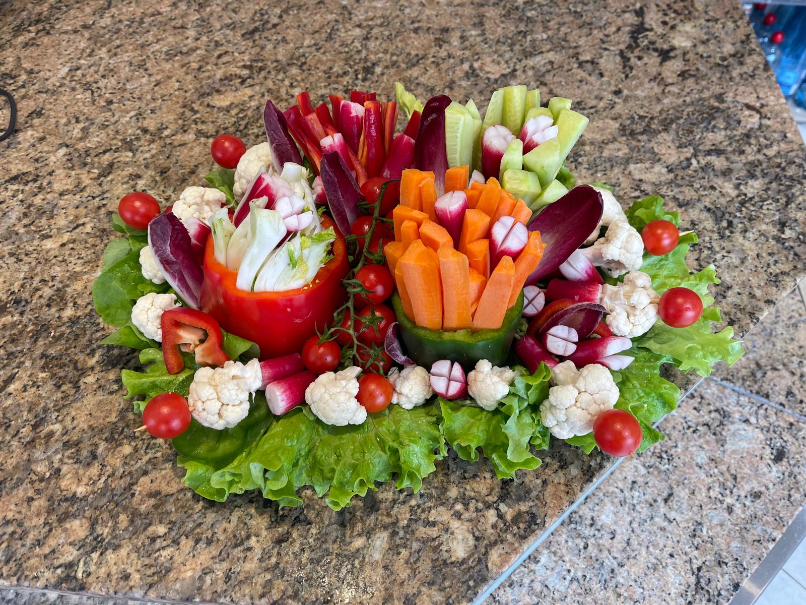 Plateau de crudités et légumes croquants