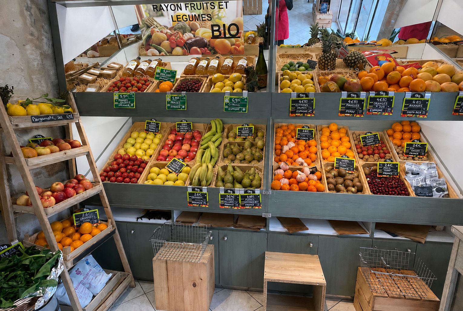 Rayon fruits et légumes bio