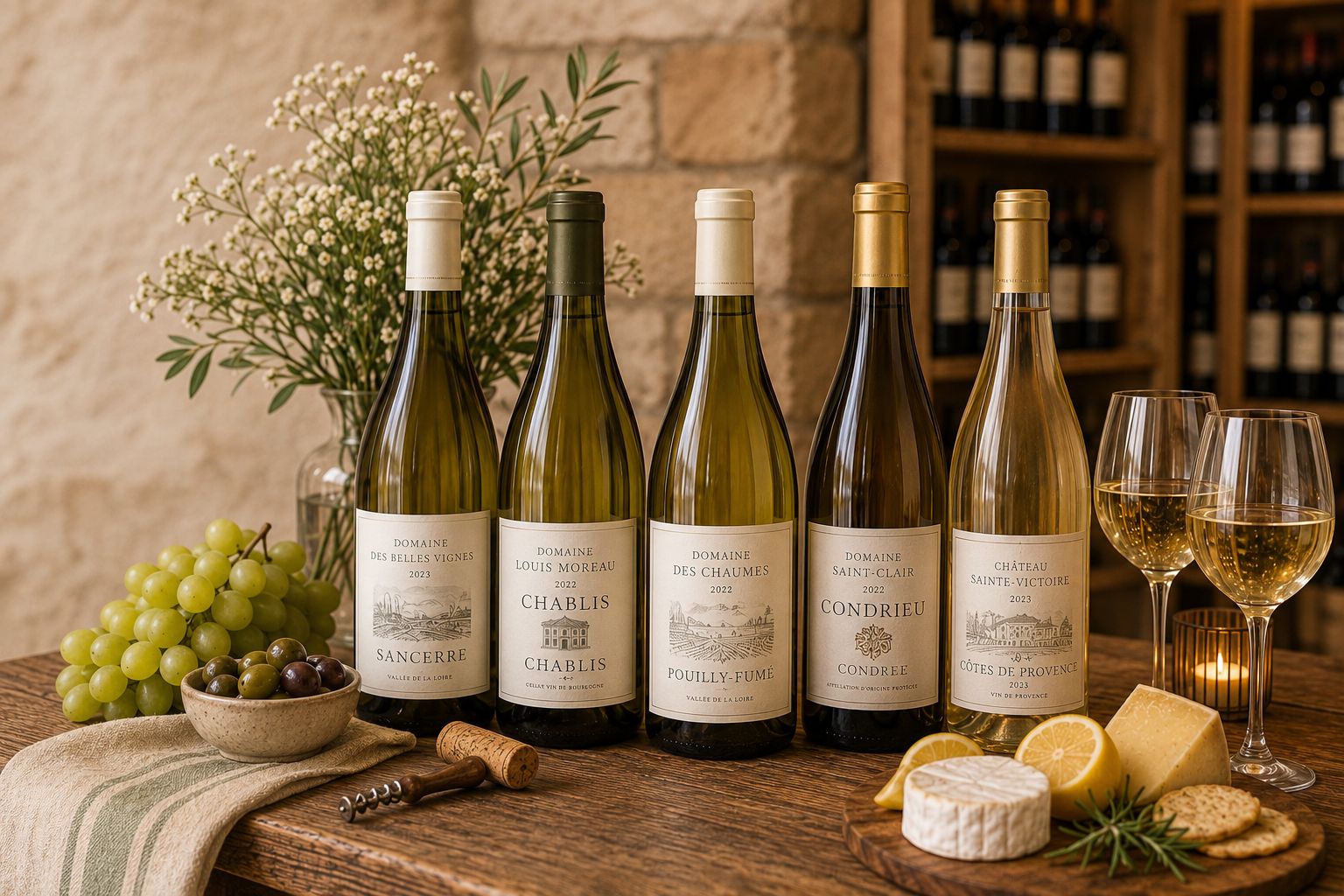 Vins blancs frais et aromatiques