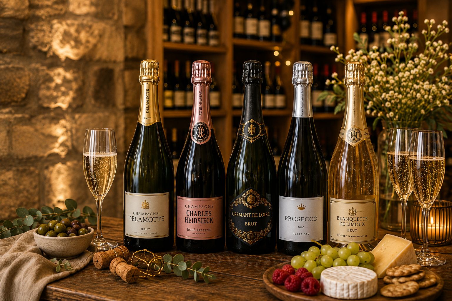 Vins effervescents festifs